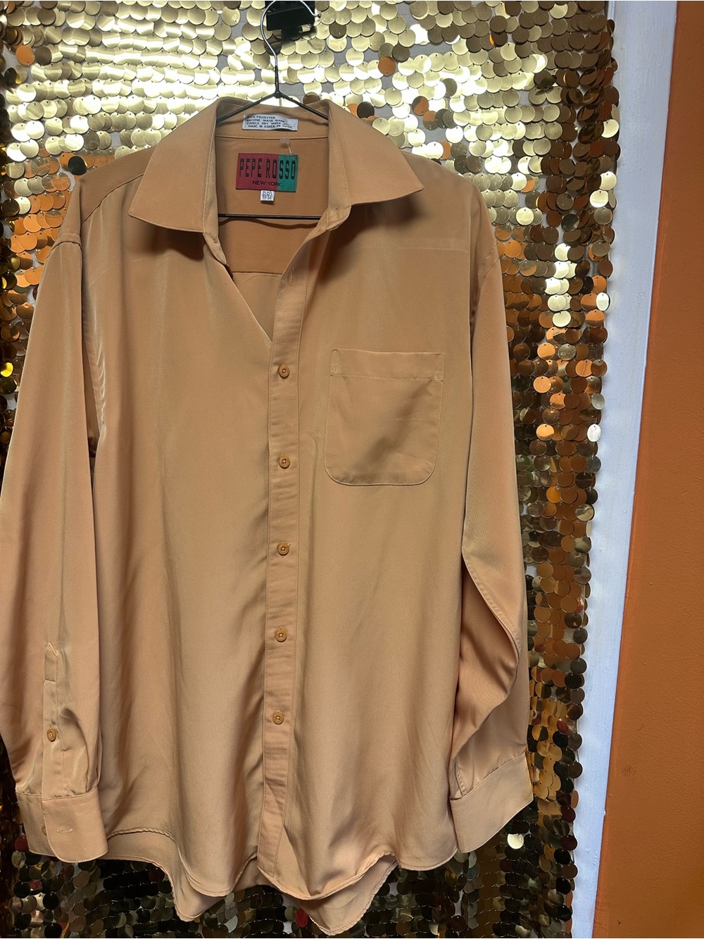 Pepe Jeans Men's Tan Button-Down Casual Shirt